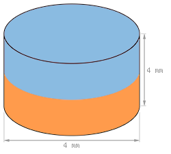 Schéma Aimant Ø 4 mm, hauteur 4 mm